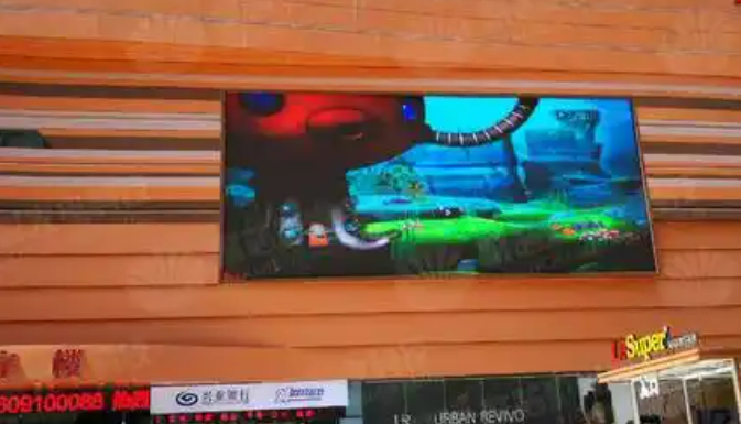 咸阳某广场200平方户外p10节能屏