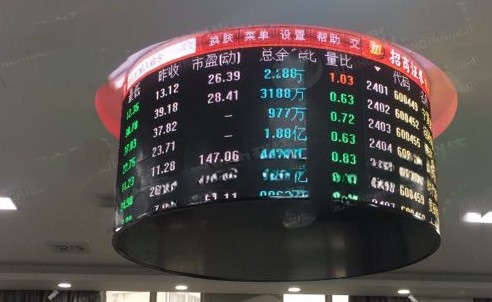 某学院室内p4软模组系列圆柱屏